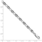 Leslie's Sterling Silver Rhod-plated Textured Fancy Link Bracelet - Image 5