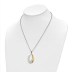 Leslie's Sterling Silver RH-plate Gold-plate D/C 18in Plus 1in ext Necklace - Image 2