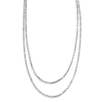 Leslie's Sterling Silver Rhodium-plated Multi-strand w/ 2in Ext. Necklace - Image 3