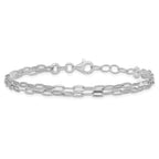 Leslie's Sterling Silver Rhodium-plated Multi-strand w/ 1in Bracelet - Image 3