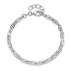 Leslie's Sterling Silver Rhodium-plated Multi-strand w/ 1in Bracelet - Image 4