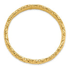 Sterling Silver Gold-tone Textured Hollow Bangle - Image 2