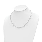 Leslie's Sterling Silver Rhodium-plated CZ w/1in ext. Necklace - Image 2