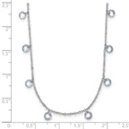 Leslie's Sterling Silver Rhodium-plated CZ w/1in ext. Necklace - Image 4
