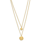 Leslie's Radiant Essence SS Gold-pl CZ Brushed 2-strand w/ 1.75 ext. Necklace - Image 3