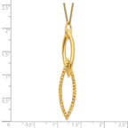 Leslie's Sterling Silver Gold-plated Dia Cut with 1.5in ext. Necklace - Image 4