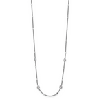 Leslie's Sterling Silver Rhodium-plated CZ w/ 2in ext. Necklace - Image 2