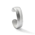 Sterling Silver Rhodium-plated Brushed Cuff Bangle - Image 5