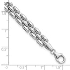 Leslie's Sterling Silver Rhodium-plated Polished Fancy Link Bracelet - Image 4