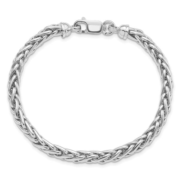 Leslie's Sterling Silver Rhodium-plated 7.5in. Bracelet - Image 4
