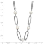 Leslie's Sterling Silver RH-plated Polished FWC Pearls with 2in ext. Neckla - Image 4
