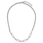 Leslie's Sterling Silver RH-plated Polished FWC Pearls with 2in ext. Neckla - Image 5