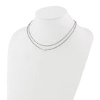 Leslie's Sterling Silver RH-plated Polish 2-strand FWC Pearl with 2in ext. - Image 3