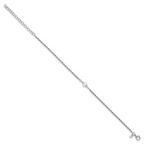 Leslie's Sterling Silver RH-plated Polished FWC Pearl with 2in ext. Bracele - Image 2