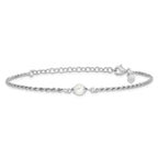 Leslie's Sterling Silver RH-plated Polished FWC Pearl with 2in ext. Bracele - Image 3