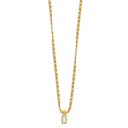 Leslie's Sterling Silver Gold-plated Polished CZ Pendant with 1.5in ext. Ne - Image 2