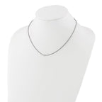 Leslie's Sterling Silver RH-plated Polished CZ with 1.5in ext. Necklace - Image 3