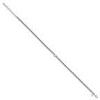 Leslie's Sterling Silver RH-plated Polished CZ 2-Strand 9 in Plus 1.5in ext - Image 2