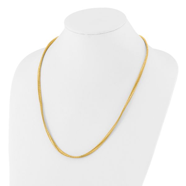 Leslie's Sterling Silver Gold-plated Twist Texture Wrapped Necklace - Image 3