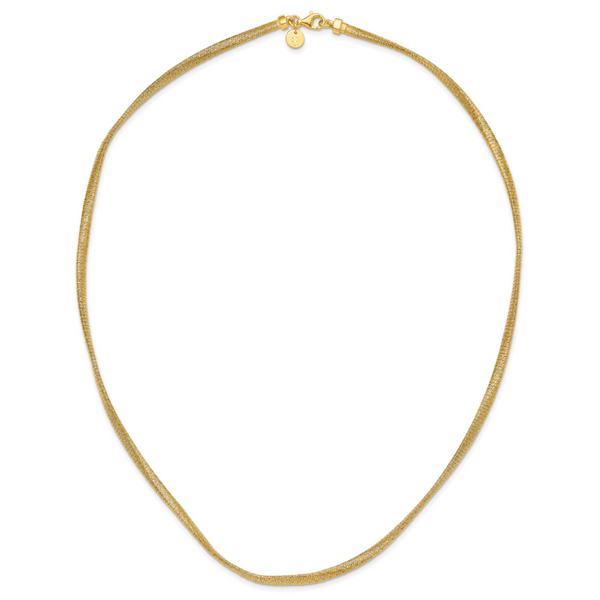Leslie's Sterling Silver Gold-plated Twist Texture Wrapped Necklace - Image 4