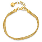 Leslie's Sterling Silver Gold-pl Twist Texture Wrapped w/1in ext. Bracelet - Image 4