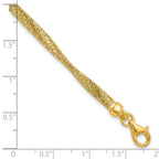 Leslie's Sterling Silver Gold-pl Twist Texture Wrapped w/1in ext. Bracelet - Image 5