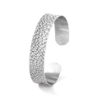 Leslie's Sterling Silver Rhodium-plated Textured Bangle - Image 5
