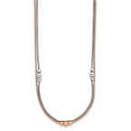 Leslie's Sterling Silver Rhodium and Rose-tone w/1.75in ext. Necklace - Image 2