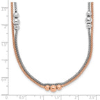 Leslie's Sterling Silver Rhodium and Rose-tone w/1.75in ext. Necklace - Image 5