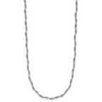 Leslie's Sterling Silver Rh-plated Polished Twisted w/2in. ext. Necklace - Image 2