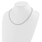 Leslie's Sterling Silver Rh-plated Polished Twisted w/2in. ext. Necklace - Image 3