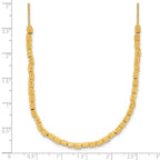 Leslie's Sterling Silver Gold-plated Polished/Hammered w/2in ext. Necklace - Image 5