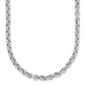 Leslie's Sterling Silver RH-plated Fancy Link Necklace
