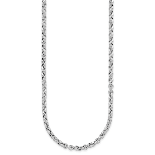 Leslie's Sterling Silver RH-plated Fancy Link Necklace - Image 2