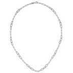 Leslie's Sterling Silver RH-plated Polished/Textured Fancy Link Necklace - Image 4
