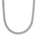 Leslie's Sterling Silver RH-plt Polish 3-Strand Beaded w/2in ext. Necklace