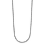 Leslie's Sterling Silver RH-plt Polish 3-Strand Beaded w/2in ext. Necklace - Image 2
