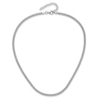 Leslie's Sterling Silver RH-plt Polish 3-Strand Beaded w/2in ext. Necklace - Image 4