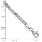 Leslie's Sterling Silver RH-plt Polished Beaded w/1in ext. Bracelet - Image 5