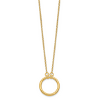 Leslie's Sterling Silver Gold-tone Polished Circle w/ 2in ext. Necklace - Image 2