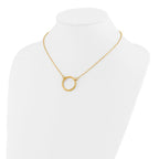Leslie's Sterling Silver Gold-tone Polished Circle w/ 2in ext. Necklace - Image 3