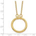 Leslie's Sterling Silver Gold-tone Polished Circle w/ 2in ext. Necklace - Image 5