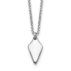 Leslie's Sterling Silver Rh-plated Polished Arrowhead w/1in ext. Necklace