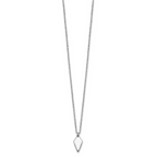 Leslie's Sterling Silver Rh-plated Polished Arrowhead w/1in ext. Necklace - Image 2