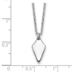 Leslie's Sterling Silver Rh-plated Polished Arrowhead w/1in ext. Necklace - Image 5