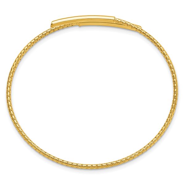 Sterling Silver Gold-plated Polished Bypass Cuff Bangle - Image 2