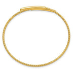 Sterling Silver Gold-plated Polished Bypass Cuff Bangle - Image 2
