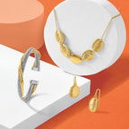 Leslie's Sterling Silver Rhod/Gold-plat Polished Wrapped Twist Cuff Bangle - Image 4