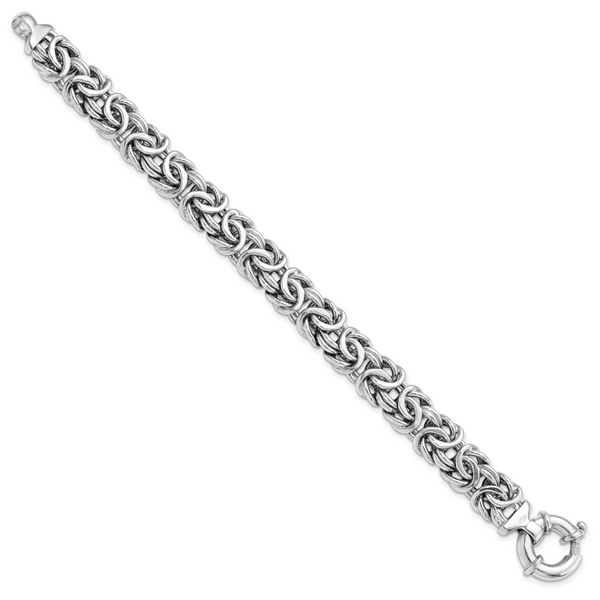Leslie's Sterling Silver Fancy Link Bracelet - Image 2