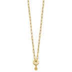 Leslie's Sterling Silver Gold-plated with 2in ext. Circle Necklace - Image 2
